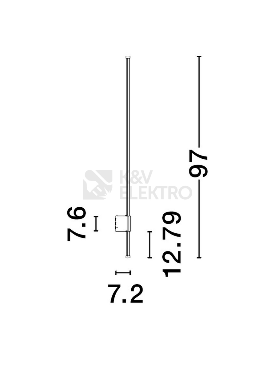 Obrázek produktu Nástěnné LED svítidlo NOVA LUCE RIDGE 19W 3000K IP65 9923407 1