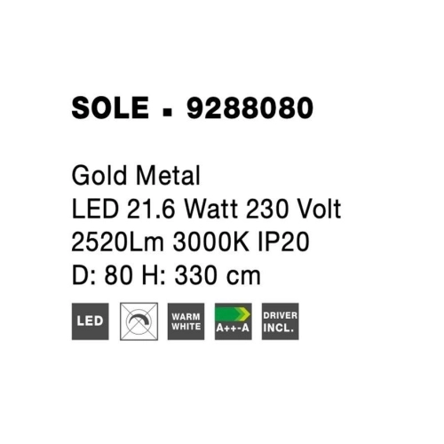 Závěsné LED svítidlo NOVA LUCE SOLE 18W 3000K 9288080 (obrázek 11)