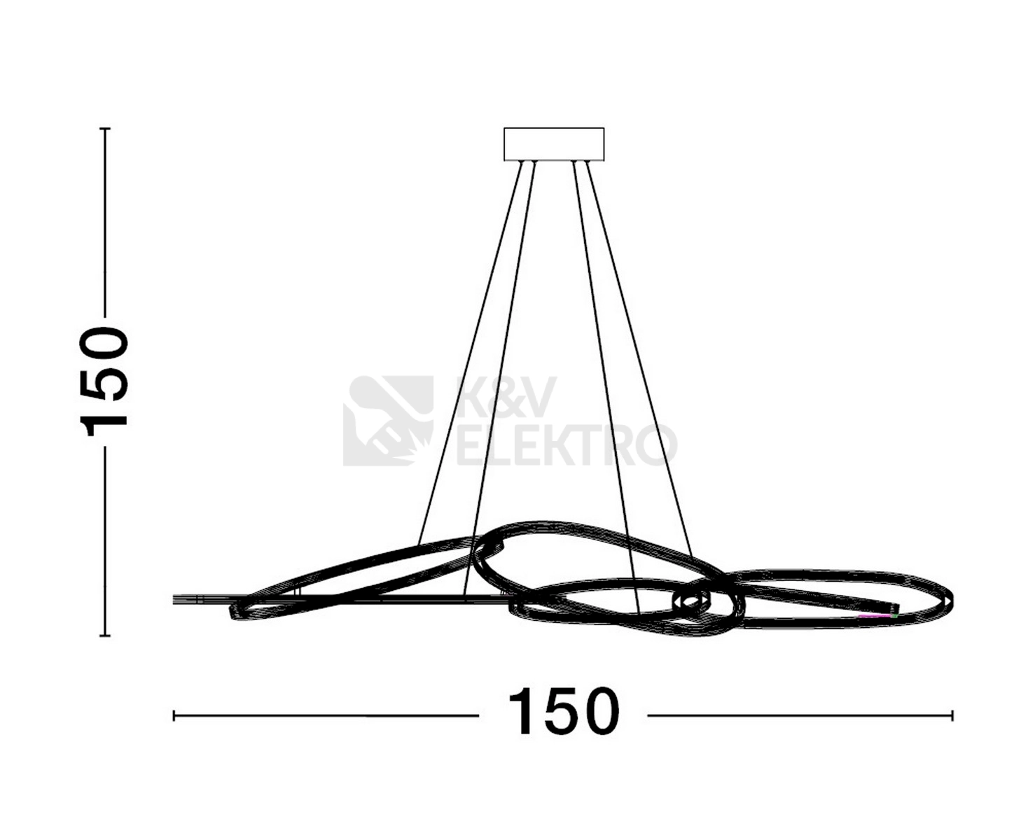 Obrázek produktu Závěsné LED svítidlo NOVA LUCE NUDOS 158W 3000K 9289083 stmívatelné Triac 2