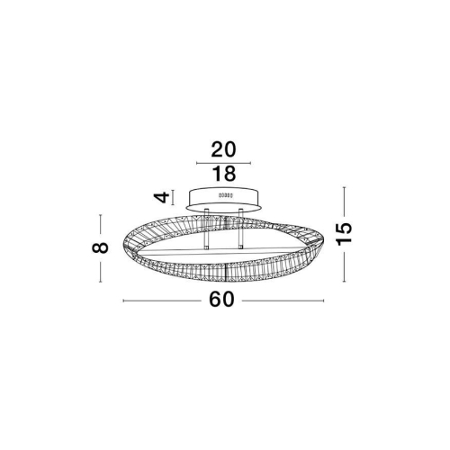 Stropní LED svítidlo NOVA LUCE AURELIA 35W 3500K 9333060 stmívatelné Triac