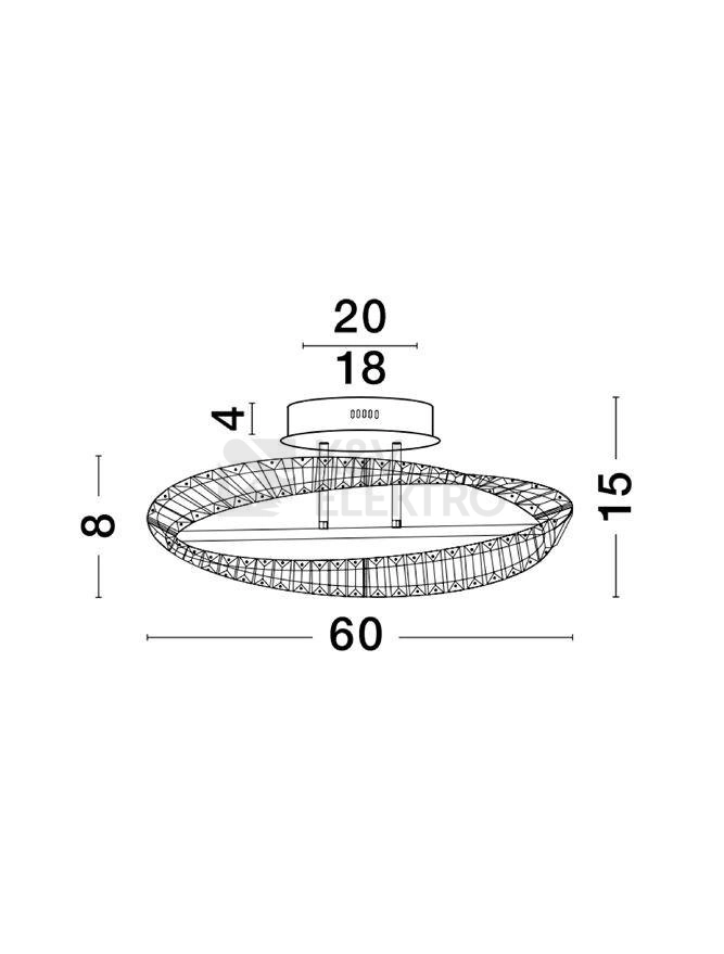 Obrázek produktu Stropní LED svítidlo NOVA LUCE AURELIA 35W 3500K 9333060 stmívatelné Triac 1