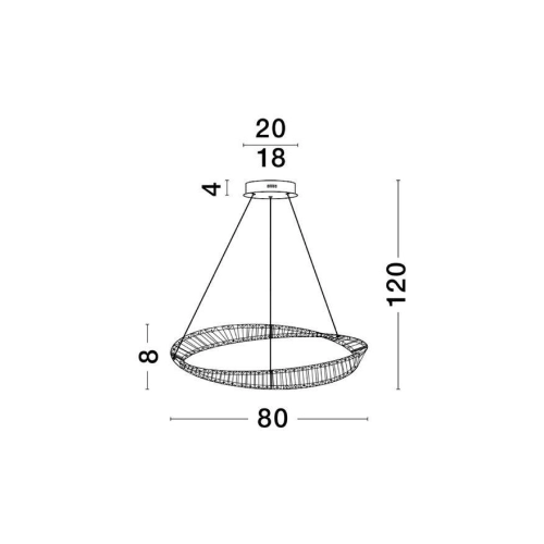Závěsné LED svítidlo NOVA LUCE AURELIA 43W 3500K 9333062 stmívatelné Triac (obrázek 2)
