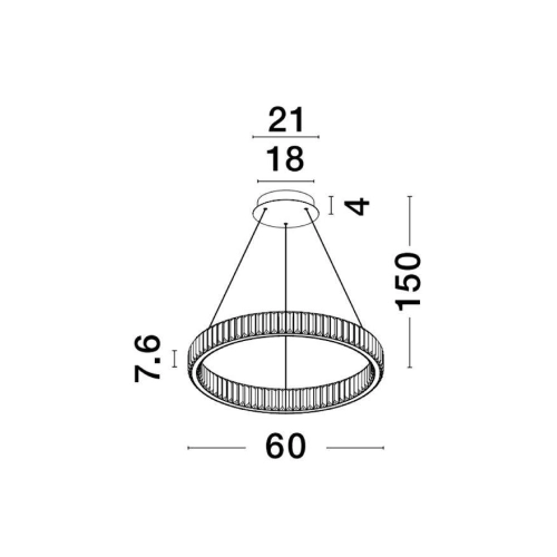 Závěsné LED svítidlo NOVA LUCE AURELIA 41W 3500K 9333066 stmívatelné Triac (obrázek 2)