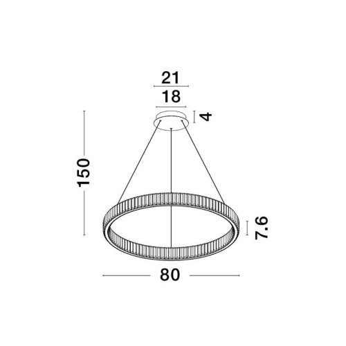 Závěsné LED svítidlo NOVA LUCE AURELIA 47W 3500K 9333067 stmívatelné Triac (obrázek 3)
