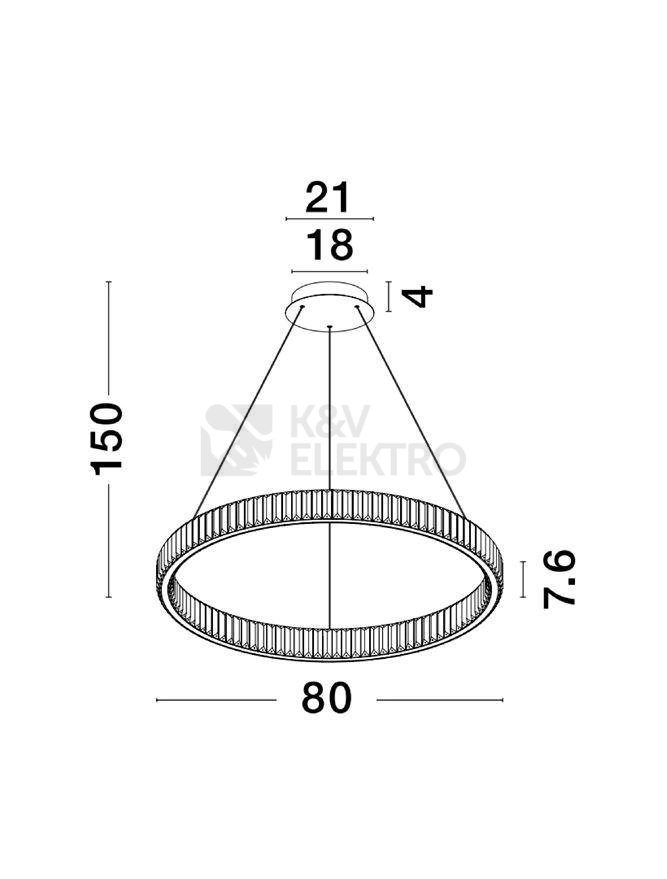 Obrázek produktu Závěsné LED svítidlo NOVA LUCE AURELIA 47W 3500K 9333067 stmívatelné Triac 2