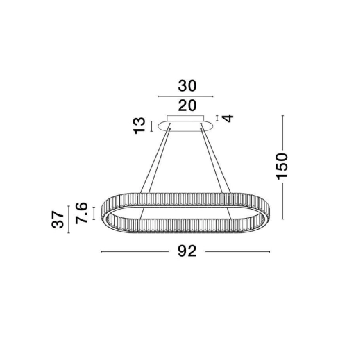 Závěsné LED svítidlo NOVA LUCE AURELIA 48W 3500K 9333073 stmívatelné Triac (obrázek 5)