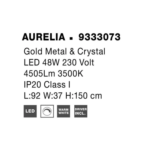 Závěsné LED svítidlo NOVA LUCE AURELIA 48W 3500K 9333073 stmívatelné Triac (obrázek 8)