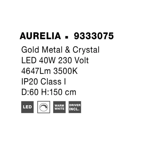 Závěsné LED svítidlo NOVA LUCE AURELIA 41W 3500K 9333075 stmívatelné Triac (obrázek 8)