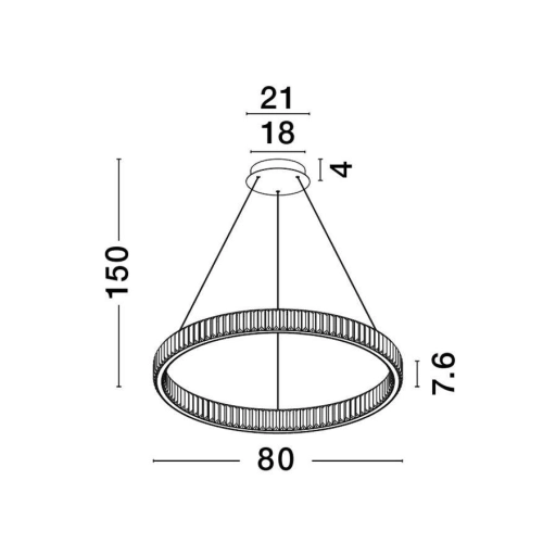 Závěsné LED svítidlo NOVA LUCE AURELIA 47W 3500K 9333076 stmívatelné Triac (obrázek 5)