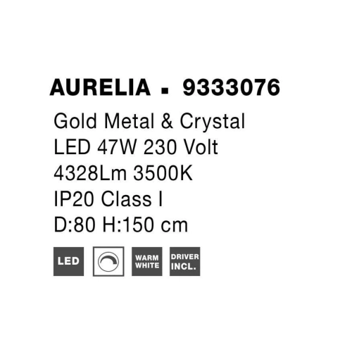Závěsné LED svítidlo NOVA LUCE AURELIA 47W 3500K 9333076 stmívatelné Triac (obrázek 6)