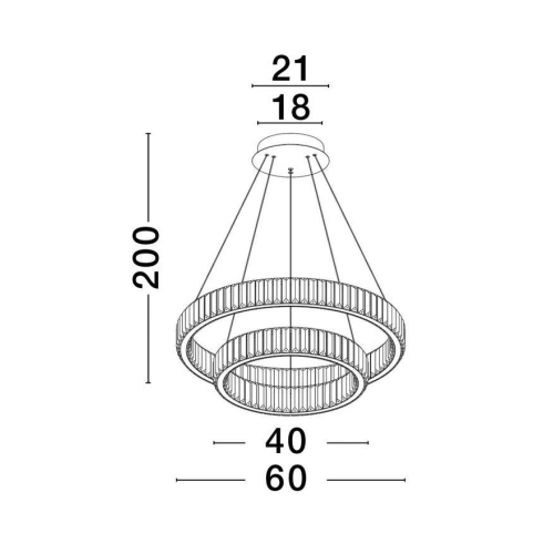 Závěsné LED svítidlo NOVA LUCE AURELIA 46W 3500K 9333077 stmívatelné Triac (obrázek 5)