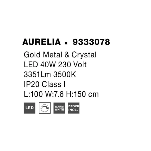 Závěsné LED svítidlo NOVA LUCE AURELIA 43W 3500K 9333078 stmívatelné Triac (obrázek 8)
