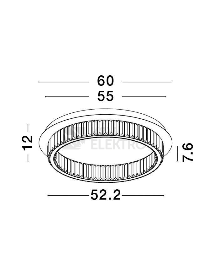 Obrázek produktu Stropní LED svítidlo NOVA LUCE AURELIA 41W 3500K 9333080 stmívatelné Triac 3