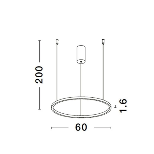 Závěsné LED svítidlo NOVA LUCE TARQUIN 37W 3000K 9345601 stmívatelné Triac (obrázek 3)