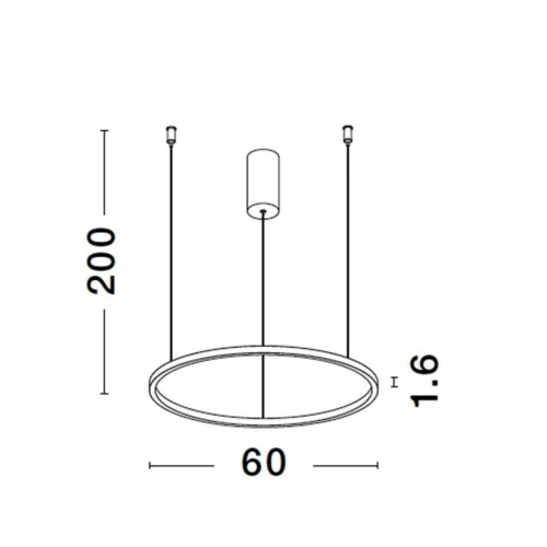 Závěsné LED svítidlo NOVA LUCE TARQUIN 37W 3000K 9345602 stmívatelné Triac (obrázek 4)