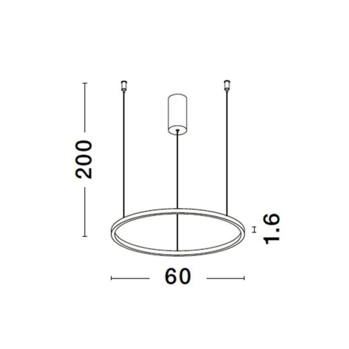 Závěsné LED svítidlo NOVA LUCE TARQUIN 37W 3000K 9345603 stmívatelné Triac