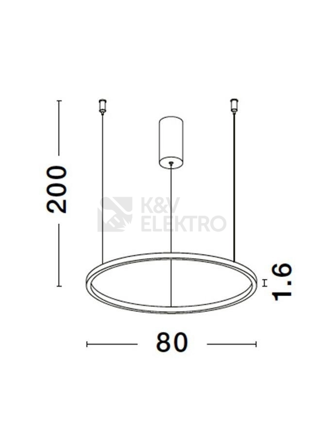 Obrázek produktu Závěsné LED svítidlo NOVA LUCE TARQUIN 46W 3000K 9345604 stmívatelné Triac 8