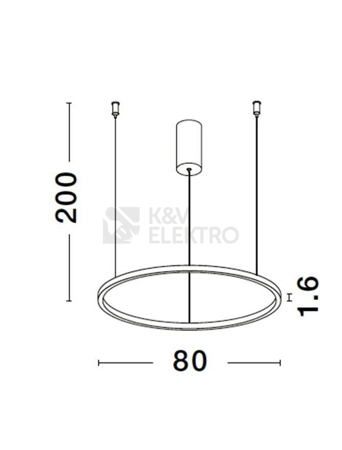 Obrázek produktu Závěsné LED svítidlo NOVA LUCE TARQUIN 46W 3000K 9345606 stmívatelné Triac 6