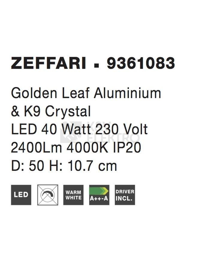 Obrázek produktu Stropní LED svítidlo NOVA LUCE ZEFFARI 40W 4000K 9361083 3