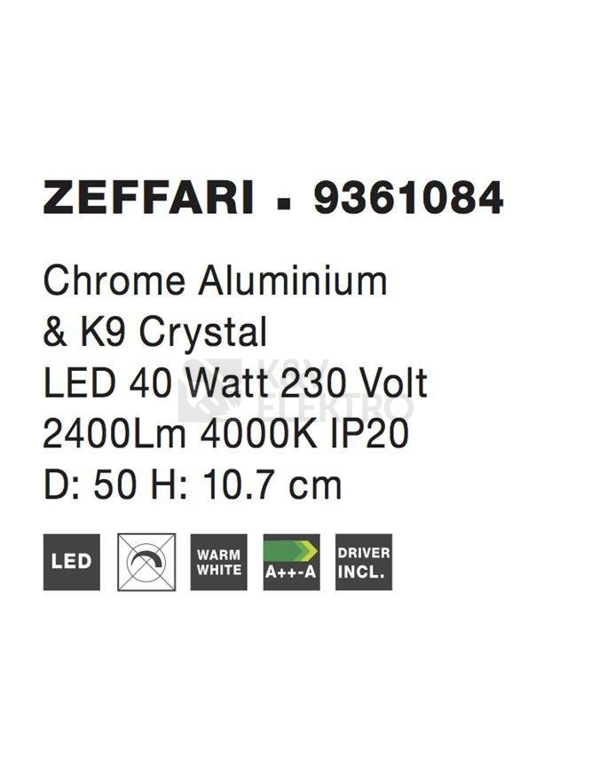 Obrázek produktu Stropní LED svítidlo NOVA LUCE ZEFFARI 40W 4000K 9361084 1