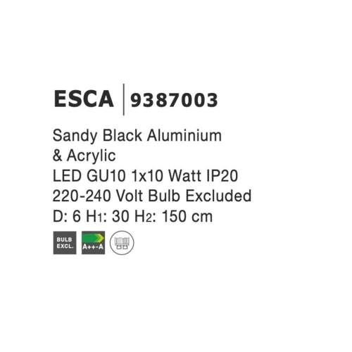 Závěsné svítidlo NOVA LUCE ESCA GU10 9387003 bez žárovky (obrázek 7)