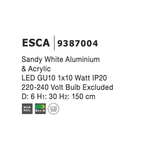 Závěsné svítidlo NOVA LUCE ESCA GU10 9387004 bez žárovky