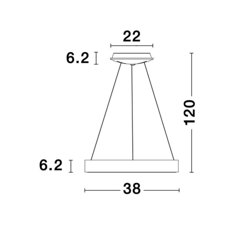 Závěsné LED svítidlo NOVA LUCE RANDO THIN 30W 3000K 9453431 stmívatelné Triac (obrázek 8)