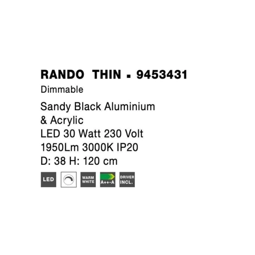 Závěsné LED svítidlo NOVA LUCE RANDO THIN 30W 3000K 9453431 stmívatelné Triac (obrázek 9)