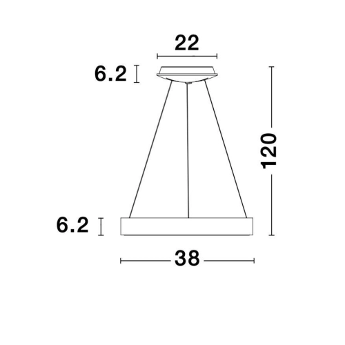 Závěsné LED svítidlo NOVA LUCE RANDO THIN 30W 3000K 9453432 stmívatelné Triac (obrázek 4)