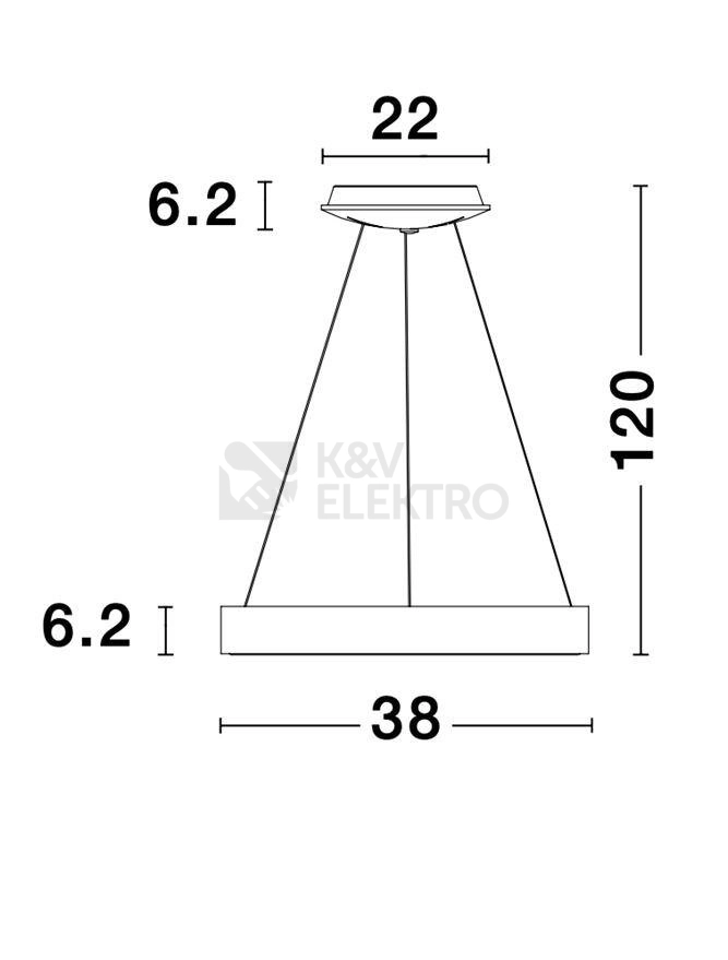 Obrázek produktu Závěsné LED svítidlo NOVA LUCE RANDO THIN 30W 3000K 9453432 stmívatelné Triac 3