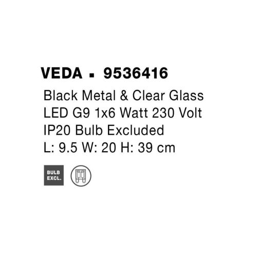 Nástěnné svítidlo NOVA LUCE VEDA G9 9536416 bez žárovky (obrázek 9)