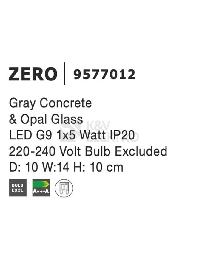 Obrázek produktu Nástěnné svítidlo NOVA LUCE ZERO G9 9577012 bez žárovky 8