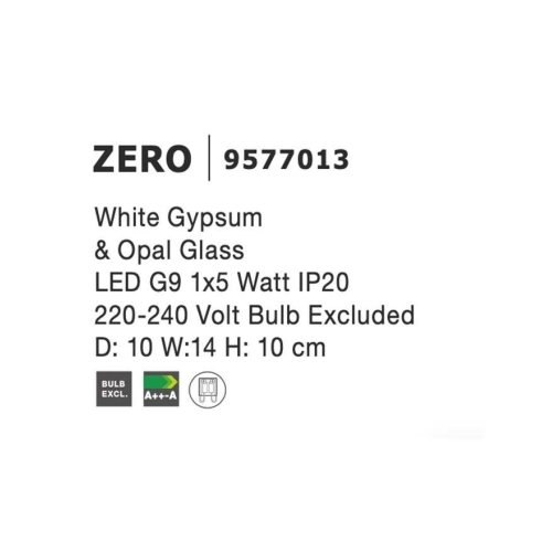 Nástěnné svítidlo NOVA LUCE ZERO G9 9577013 bez žárovky (obrázek 9)