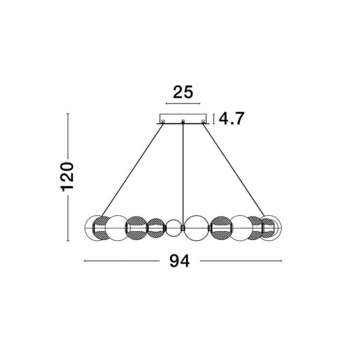 Závěsné LED svítidlo NOVA LUCE BRILLE 52W 3200K 9695202 stmívatelné Triac (obrázek 10)