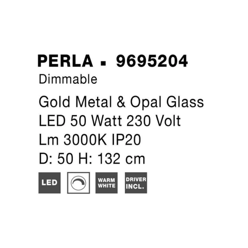 Závěsné LED svítidlo NOVA LUCE PERLA 56W 3000K 9695204 stmívatelné Triac (obrázek 8)