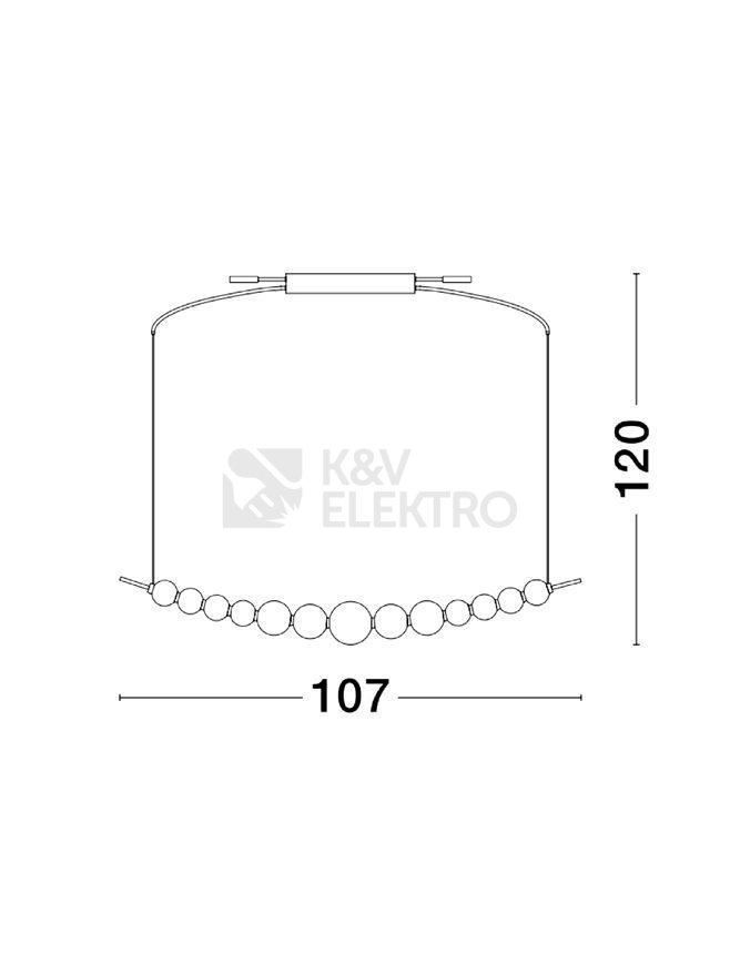 Obrázek produktu Závěsné LED svítidlo NOVA LUCE PERLA 28W 3000K 9695205 stmívatelné Triac 1