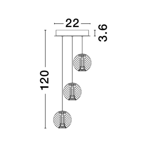 Závěsné LED svítidlo NOVA LUCE BRILLANTE 16W 3200K 9695208 stmívatelné Triac (obrázek 2)