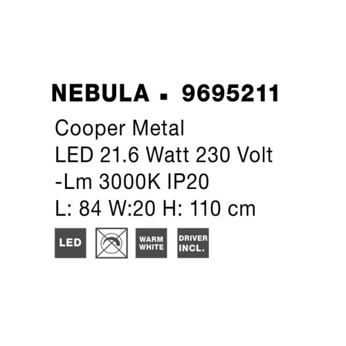 Závěsné LED svítidlo NOVA LUCE NEBULA 21,6W 3000K 9695211 (obrázek 8)