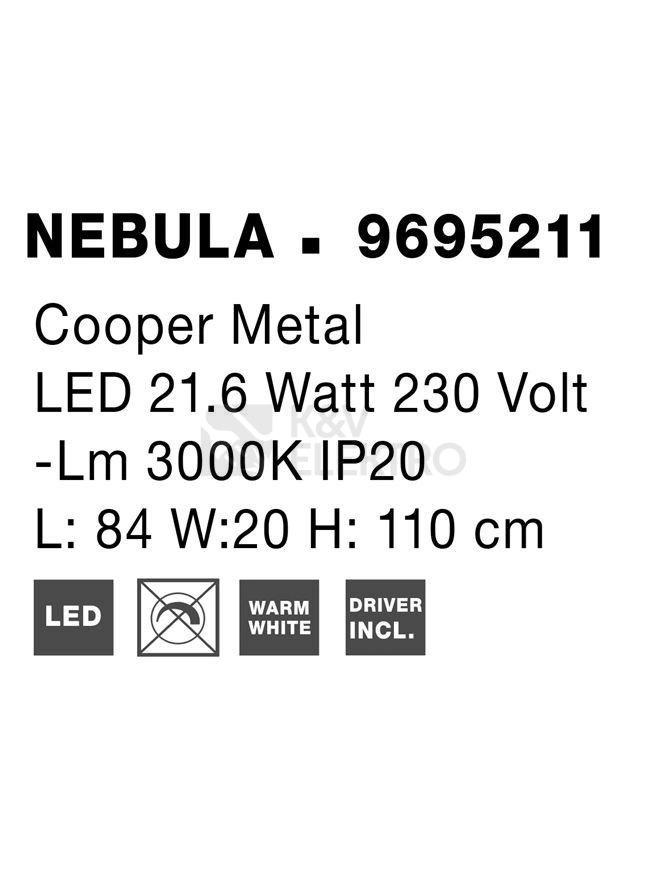 Obrázek produktu Závěsné LED svítidlo NOVA LUCE NEBULA 21,6W 3000K 9695211 7