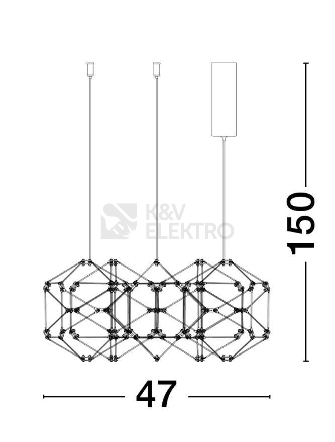 Obrázek produktu Závěsné LED svítidlo NOVA LUCE NEBULA 21,6W 3000K 9695212 7