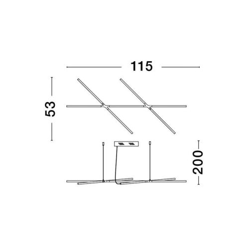 Závěsné LED svítidlo NOVA LUCE RACCIO 27W 3000K 9695213 stmívatelné Triac