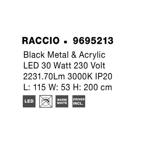 Závěsné LED svítidlo NOVA LUCE RACCIO 27W 3000K 9695213 stmívatelné Triac (obrázek 8)