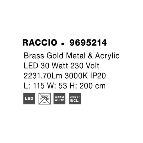 Závěsné LED svítidlo NOVA LUCE RACCIO 27W 3000K 9695214 stmívatelné Triac (obrázek 9)