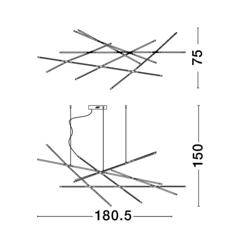 Závěsné LED svítidlo NOVA LUCE RACCIO 109W 3000K 9695215 stmívatelné Triac (obrázek 5)