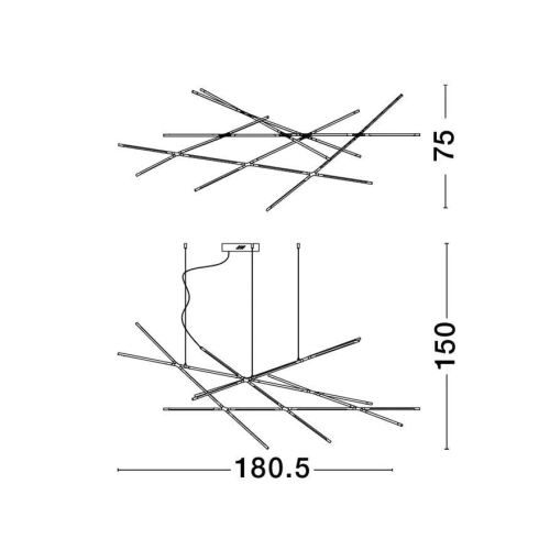 Závěsné LED svítidlo NOVA LUCE RACCIO 109W 3000K 9695216 stmívatelné Triac (obrázek 5)