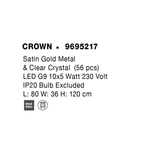 Závěsné svítidlo NOVA LUCE CROWN G9 9695217 bez žárovky (obrázek 7)