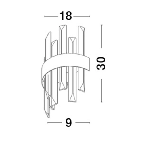 Nástěnné svítidlo NOVA LUCE CROWN G9 9695220 bez žárovky (obrázek 7)