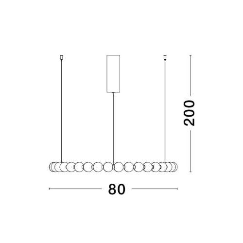 Závěsné LED svítidlo NOVA LUCE PERLA 72W 3000K 9695231 stmívatelné Triac (obrázek 3)