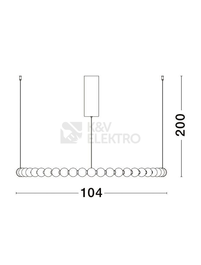 Obrázek produktu Závěsné LED svítidlo NOVA LUCE PERLA 96W 3000K 9695232 stmívatelné Triac 1