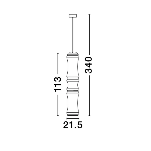 Závěsné LED svítidlo NOVA LUCE ANAPNOE 37W 3000K 9695284 stmívatelné Triac (obrázek 4)